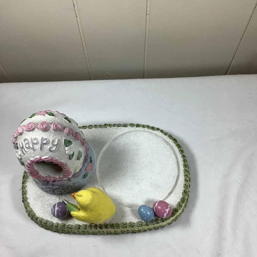 Yankee candle Easter Egg House Candle Holder with Chick Ceramic Spring